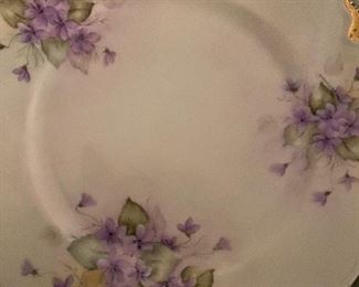 HAND PAINTED VIOLET PLATES 