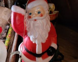Vintage Blow Mold Santa