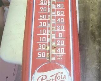 Vintage Pepsi-Cola Outside Thermometer