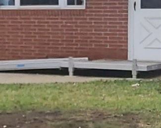 Aluminum Handicap Accessibility Ramp by AlumiRamp (750 LB Weight Limit). Adjustable Height!