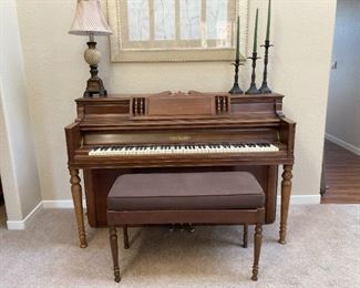 Chickering Upright Piano with bench