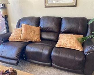 Faux Leather 3 seat (2 reclining) Sofa