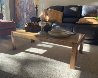 Oak coffee table (lacquer me black for a contemporary look)  End tables to match