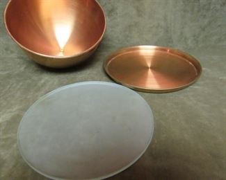 glass insert in copper dome