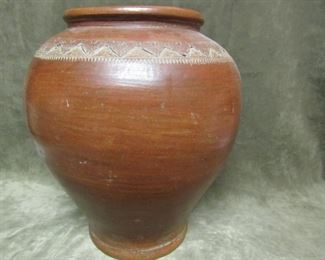 redware pottery vase