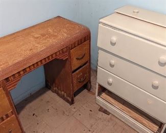 Desk and dresser both perfect for repurposing 