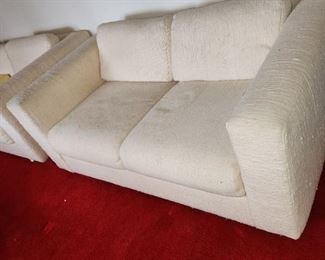 mid century modern sofa and matching loveseat by Selig