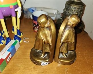 1970s bronze Innocense bookends