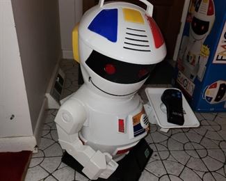 working, vintage Emiglio robot, 2 feet tall, new batteries