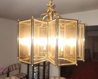 vintage dining light fixture, lighted
