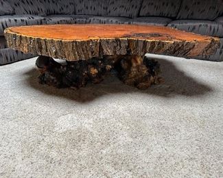 Redwood (Burl?) Coffee Table