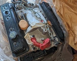 5.7  350 Chevrolet Long block engine.