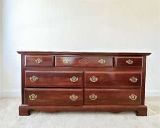 Available for pre-sale 7 DRAWER DRESSER - CHERRY FINISH