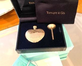 Tiffany sterling silver perfume bottle in box