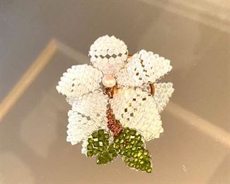 Mindy Lam beaded brooch (Swarovski crystals)