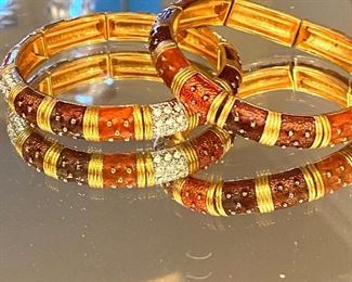 Joan Rivers enamel  bracelets