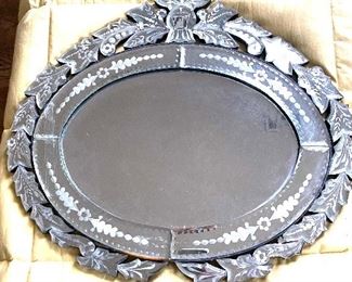 Oval Venetian glass mirror (24”)