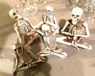 Skeletons in yoga poses