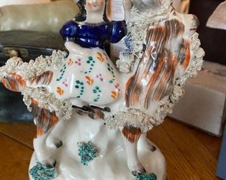 Staffordshire mid-1800s Prince of Wales on goat