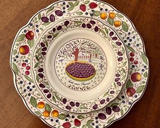 Gien Les Tartes Dessert Plate & Bowl