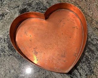 Hammered Copper Heart