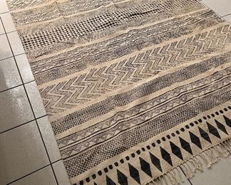 Woven Rug (black diamonds)