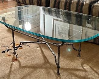 Domain Furniture Iron & Glass Coffee Table