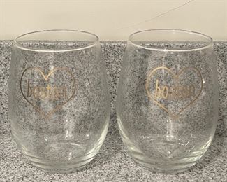 Love Boston Wine Glasses