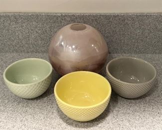 West Elm Nesting Bowls & Anthropologie Vase