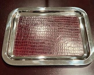Pottery Barn Leather Serving Tray