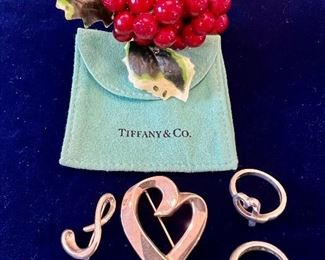 Assorted Tiffany Rings and Pins