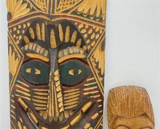 2 Hand Carved African Tribal Masks, Ready To Hang
Lot #: 96