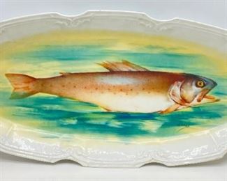 Vintage Limoges Coronet Large Fish Platter Handpainted By Duval, Signed, France
Lot #: 25