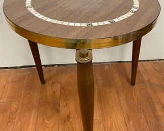 Mid Century Side Table With Tile Details & Brass Caps On Legs
Lot #: 44