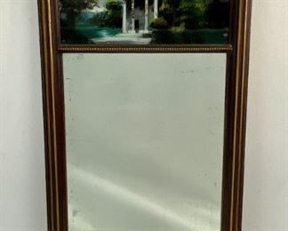 Antique Hand Carved Eglomise Wall Mirror With Hand Painted Glass Panel
Lot #: 32