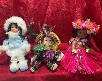Dolls from Alaska- Italy & Hawaii