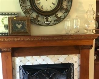 Ornate fireplace screen