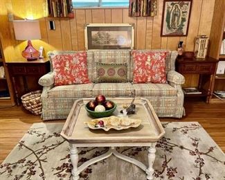 vintage plaid sleeper sofa
