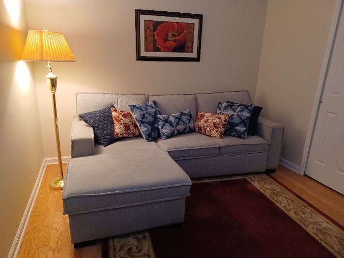 Sectional with pull out extension