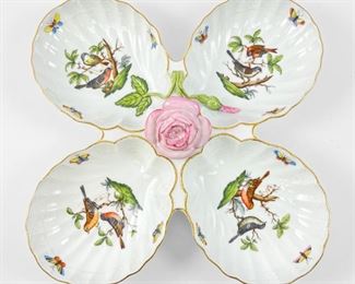 Large Fine Herend Porcelain Serving Dish 