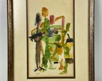 Original Pencil Signed 1964 Watercolor