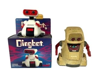 Vintage Dingbot and Tomy Robot Toys
