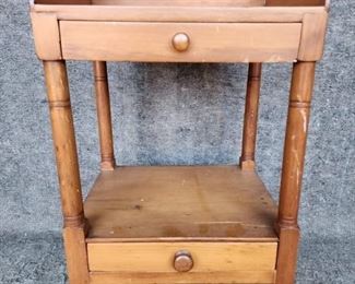 Antique High Back side Table washstand 