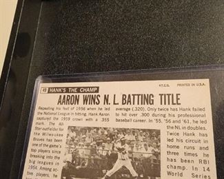1964 Hanks Topps The Champ N.L. Batting title card