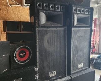 We have professional speakers  and speaker boxes