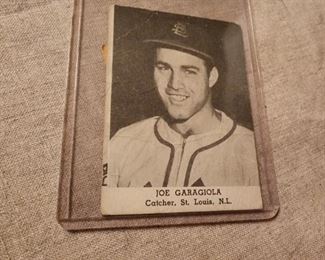 Joe Garagiola card with game stub to game