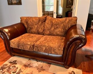 Leather and Upholstery Loveseat