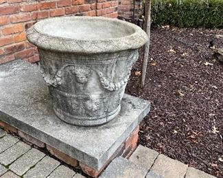 Large cement urns:  23 " - 2 available, 38" - 4 available