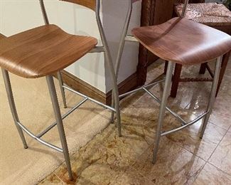 MCM-styled bar stools - 2 available (bar height)