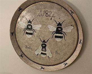 Metal "bee" platter